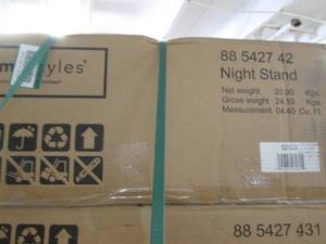 Homestyles Dover 1-Drawer White Nig...