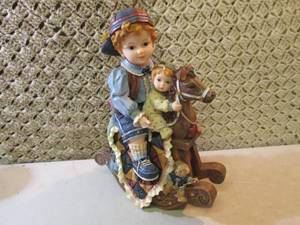 lot 75 image: Large Kids on Rocking Horse Figure ...