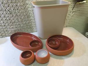 lot 77 image: Serving Dishes Bowls and Waste Bask...