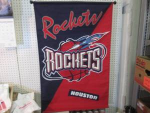 lot 125 image: Houston Rockets Hanging Banner 28 1...