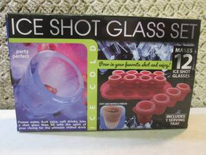 lot 130 image: Ice Shot Glass Set Makes 12 Shot Gl...