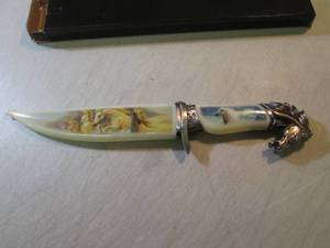 lot 133 image: 12 34 Decorative Horse Knife with...