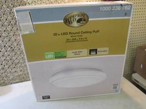 lot 160 image: Hampton Bay Dimmable 20 Round Whit...