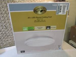 lot 161 image: Hampton Bay Dimmable 20 Round Whit...