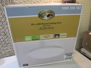 lot 165 image: Hampton Bay Dimmable 20 Round Whit...