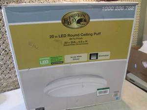 lot 166 image: Hampton Bay Dimmable 20 Round Whit...