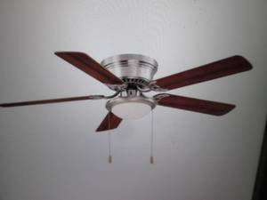 lot 196 image: Hugger 52 LED Indoor Brushed Nicke...