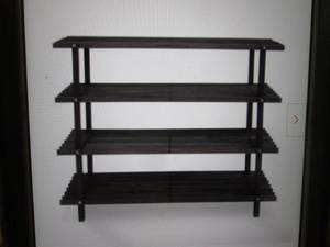 lot 199 image: Pine Solid Wood Espresso Color 4-Sh...