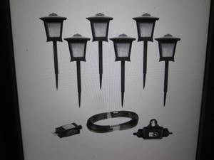 lot 200 image: Low Voltage Black Outdoor Integrate...