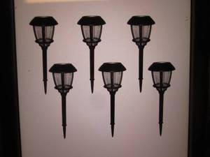 lot 201 image: Solar Oil-Rubbed Bronze Outdoor Fil...