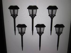 lot 202 image: Solar Oil-Rubbed Bronze Outdoor Fil...