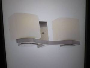 lot 227 image: 2-Light Brushed Nickel Vanity Light...