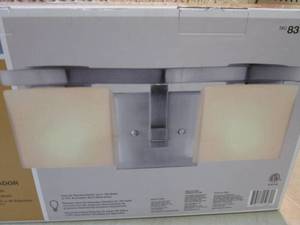 lot 229 image: 2-Light Brushed Nickel Vanity Light...