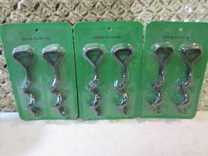 lot 254 image: 3 8-packs of Metal Twist Anchor Sta...