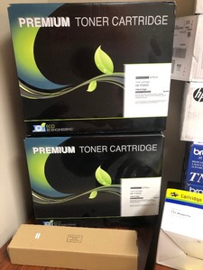 lot 80 image: Large Lot of Printing Toner Cartridges and Ink HP LASERJET  BROTHER KYOCERA CARTRIDGE WORLD. NEW IN BOX OR BAG
