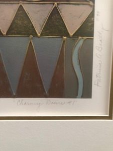lot 4 image: Fantastic Extravagant Mixed Media Artwork Original Signed By&nbspPatricia A. Beatty Charming Desire #1 1998 - Her Work Is Sold Worldwide On Many Sites - This Is One Of Her Largest Pieces - Frame Color Matches Credenza 51x39