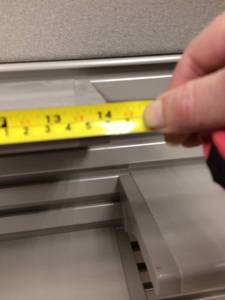 lot 22 image: Two Floating Detachable Slatwall Cubicle Shelves