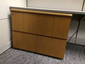 lot 31 image: High Quality Geiger Brickel Office Furniture Wood 2 Drawer Lateral Filing Cabinet - Nice Condition - Matches Lots 32, 33 & 34