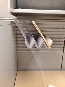 lot 58 image: Lot Of 8 Floating Slatwall Cubicle File Folder Organizers 