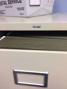 lot 63 image: Lot Of 5 Hirsh Metal Filing Cabinets - Great Condition MSRP $200 EACH