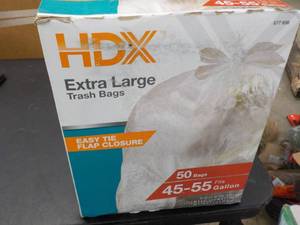 lot 5 image: HDX Extra Large Trash Bags box of ...