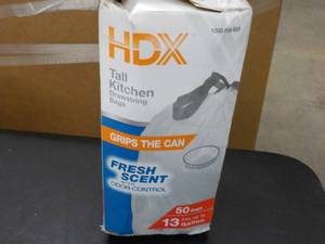 lot 6 image: HDX Tall Kitchen Drawstring Bags b...