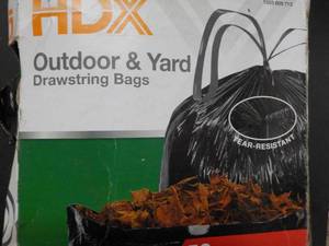 lot 20 image: HDX Outdoor and Yard Drawstring Bag...