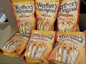 lot 74 image: 6 bags Werthers Caramel Popcorn b...