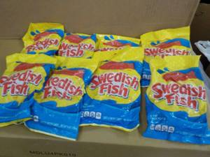 lot 84 image: 8 - 8 oz Swedish Fish best date Ju...