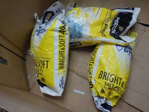 lot 92 image: 3 Bags Bright  and Soft Salt Pellet...