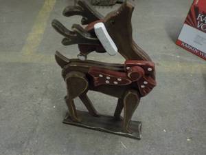 lot 192 image: Wood Reindeer 16 x 26...