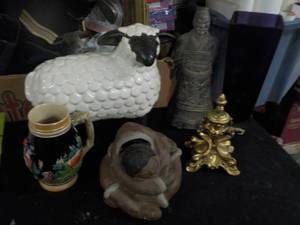 lot 198 image: Lamb, Statues, Mug and More...