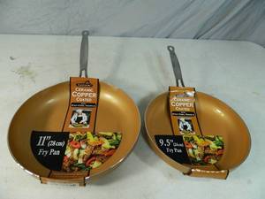 2 New Copper Pans