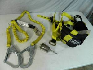 Fall Prevention Harness and Lanyard