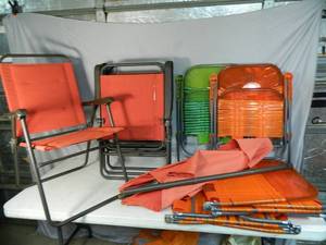 8 Lawn Chairs and Umbrella