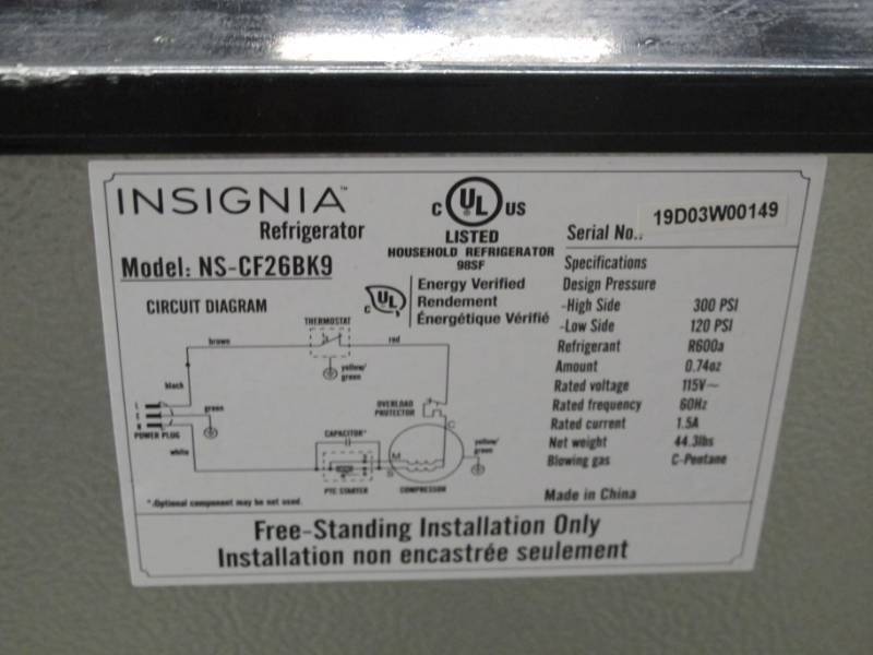 Insignia 2 6 Cu Ft Mini Fridge Black Model Ns Cf26bk9 Sky S The Limit With Ninja Appliances Coffee Makers Mini And Full Fridges Small Appliances And More K Bid