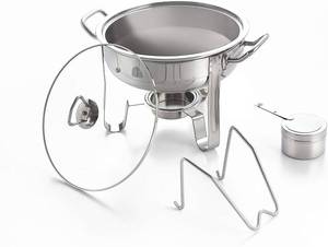lot M10 image: Excelsteel 4-Quart Heavy Duty Professional Stainless Chafing Dish