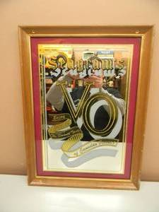 lot 21 image: SEAGRAMS VO CANADIAN WHISKEY BAR MIRROR - APPROX 17 BY 23 - SEE PICTURES