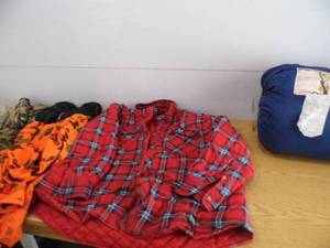 lot 26 image: Sleeping Bag - Hunting Shirts -Bibs