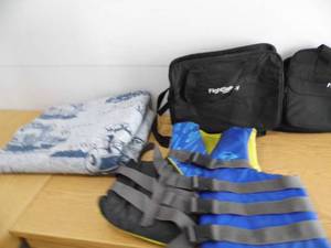 lot 50 image: Life Jacket - 2 Bags - Blanket