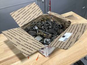 lot 11 image: Box of HardwareBoltsNuts from Diesel Mechanics Tool Box