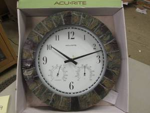 AcuRite 14 in. Faux Slate Wall Cloc...