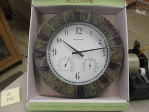 AcuRite 14 in. Faux Slate Wall Cloc...