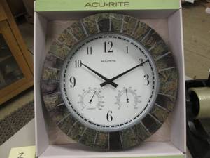 AcuRite 14 in. Faux Slate Wall Cloc...