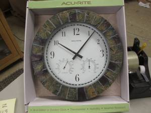 AcuRite 14 in. Faux Slate Wall Cloc...