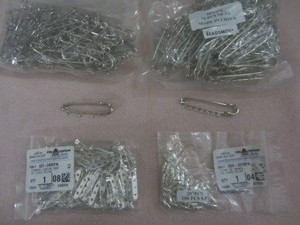 Brooch Pins, Pinback Bars, Barrel Clasps