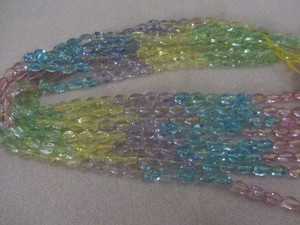 Glass Beads Faceted Ovals
