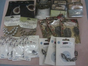 Swarovski, Art Glass, Hearts, Pewter & Copper, Leaves