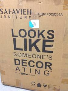 lot 21 image: Hexagon Gray Coffee Table by Safavieh not used