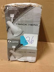 lot 26 image: Lithonia Lighting Step Baffle 1-Light White Track Lightingin good condition